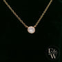 9ct Rose Gold Single Stone Moissanite Necklace