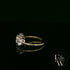 9ct Yellow Gold & Three Stone Moissanite Ring