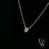 Sterling Silver Single Stone White Moissanite Necklace