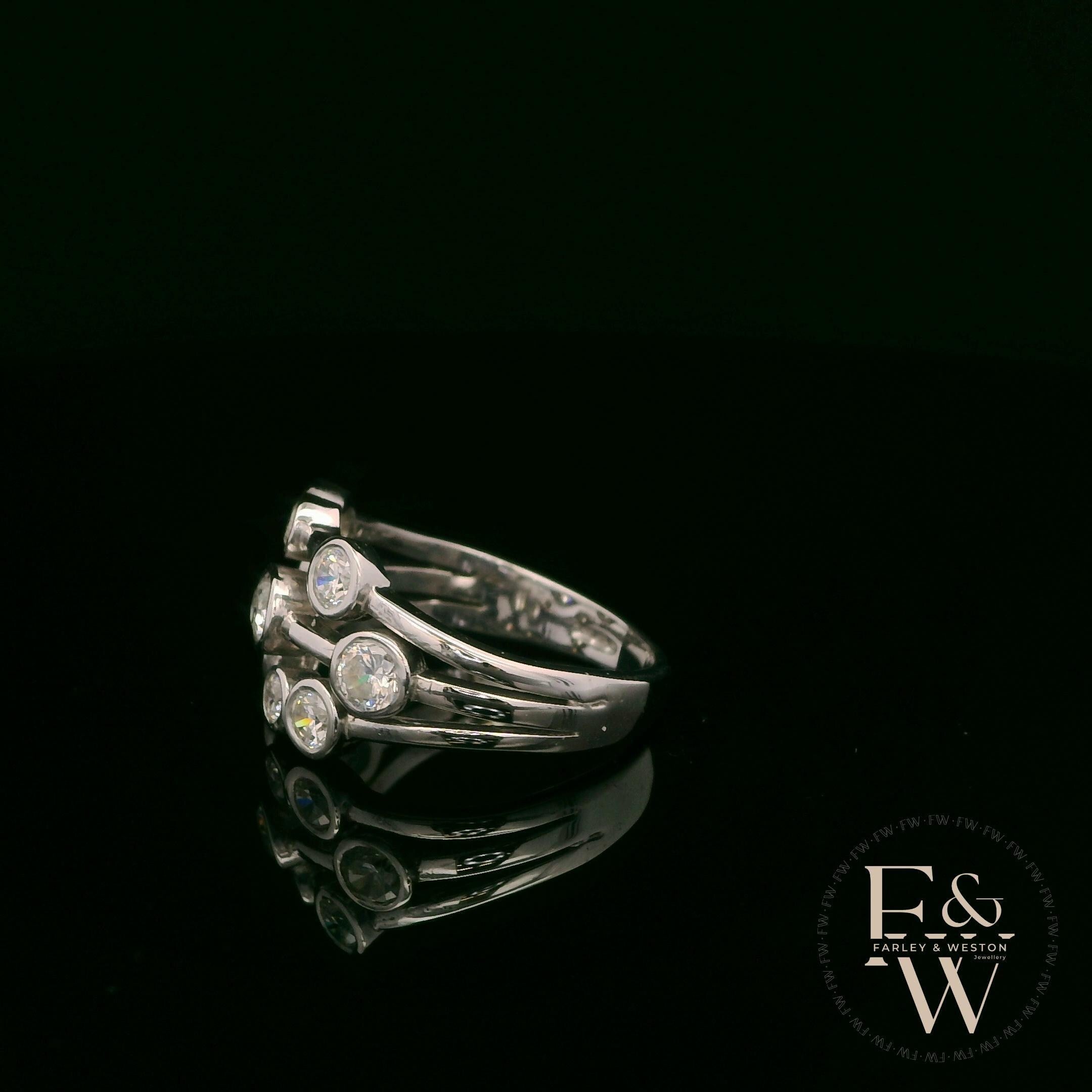 Lab-Grown Diamond 9ct White Gold Raindance Ring