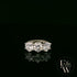 9ct White Gold & Three Stone Moissanite Ring