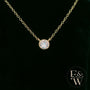 9ct Yellow Gold Single Stone Moissanite Necklace