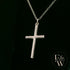 9ct White Gold Twisted-Cross Pendant