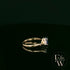 Lab Grown Sapphire and Diamond 9ct Yellow Trilogy Ring