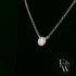 9ct White Single Stone Moissanite Necklace