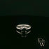 Solitaire Black CZ & Silver Engagement Ring