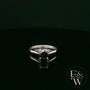 Solitaire Black CZ & Silver Engagement Ring