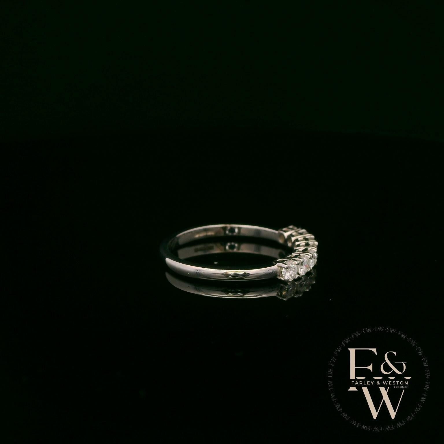 9ct White Gold Lab Grown Diamond Half Eternity Ring
