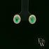 18ct Yellow Gold Oval-Cut Emerald & Diamond Studs