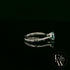 Solitaire Aquamarine & Silver Engagement Ring