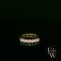 Moissanite & 9ct Yellow Gold Half-Eternity Ring