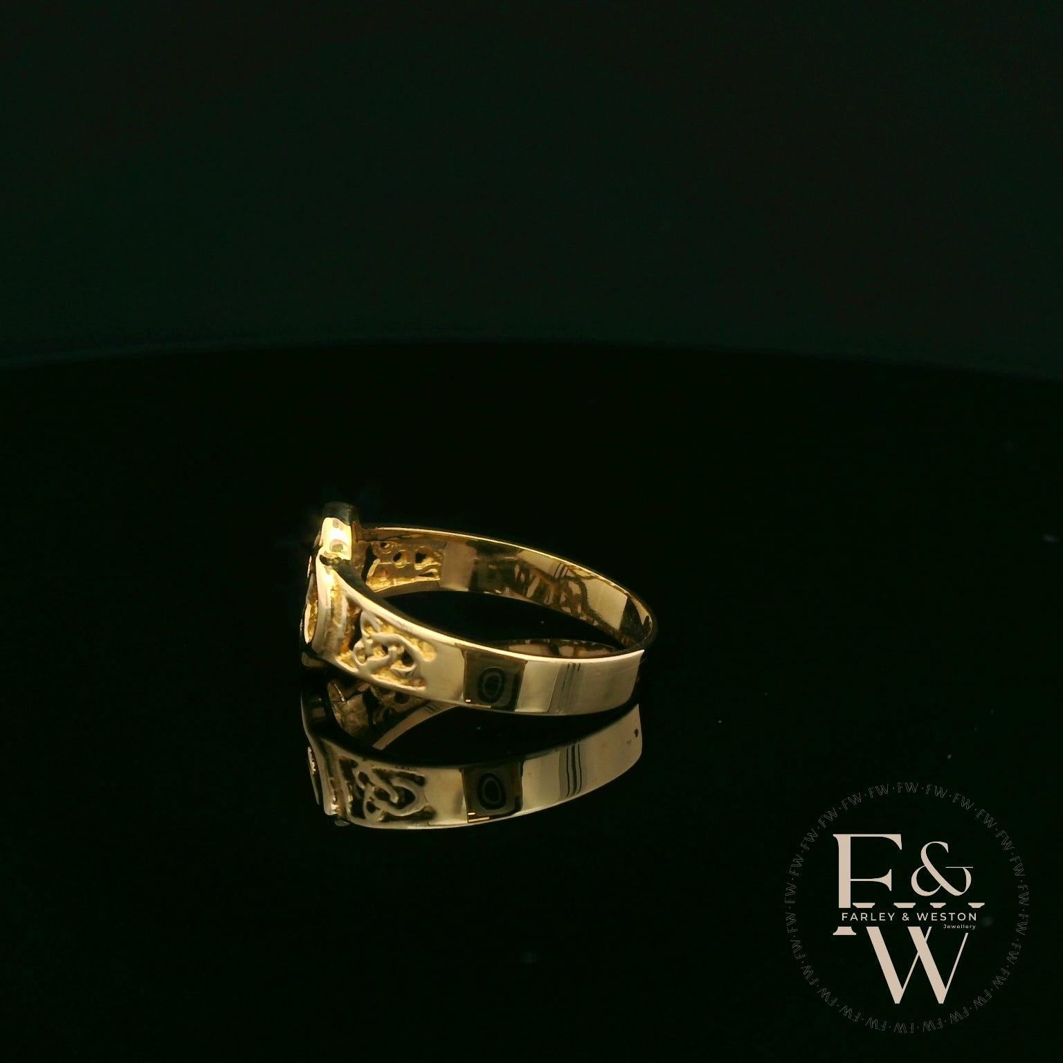 9ct Yellow Gold Celtic Knot Band Ring