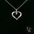 9ct White Gold Small Plain Heart Pendant
