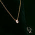 9ct Rose Gold Single Stone Moissanite Necklace