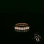 9ct Rose Gold White Moissanite Half Eternity Ring