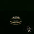 9ct Yellow Gold & Three Stone Moissanite Ring