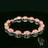 Sterling Silver Oval Coral Bracelet