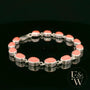 Sterling Silver Oval Coral Bracelet