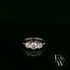 9ct White Gold & Three Stone Moissanite Ring