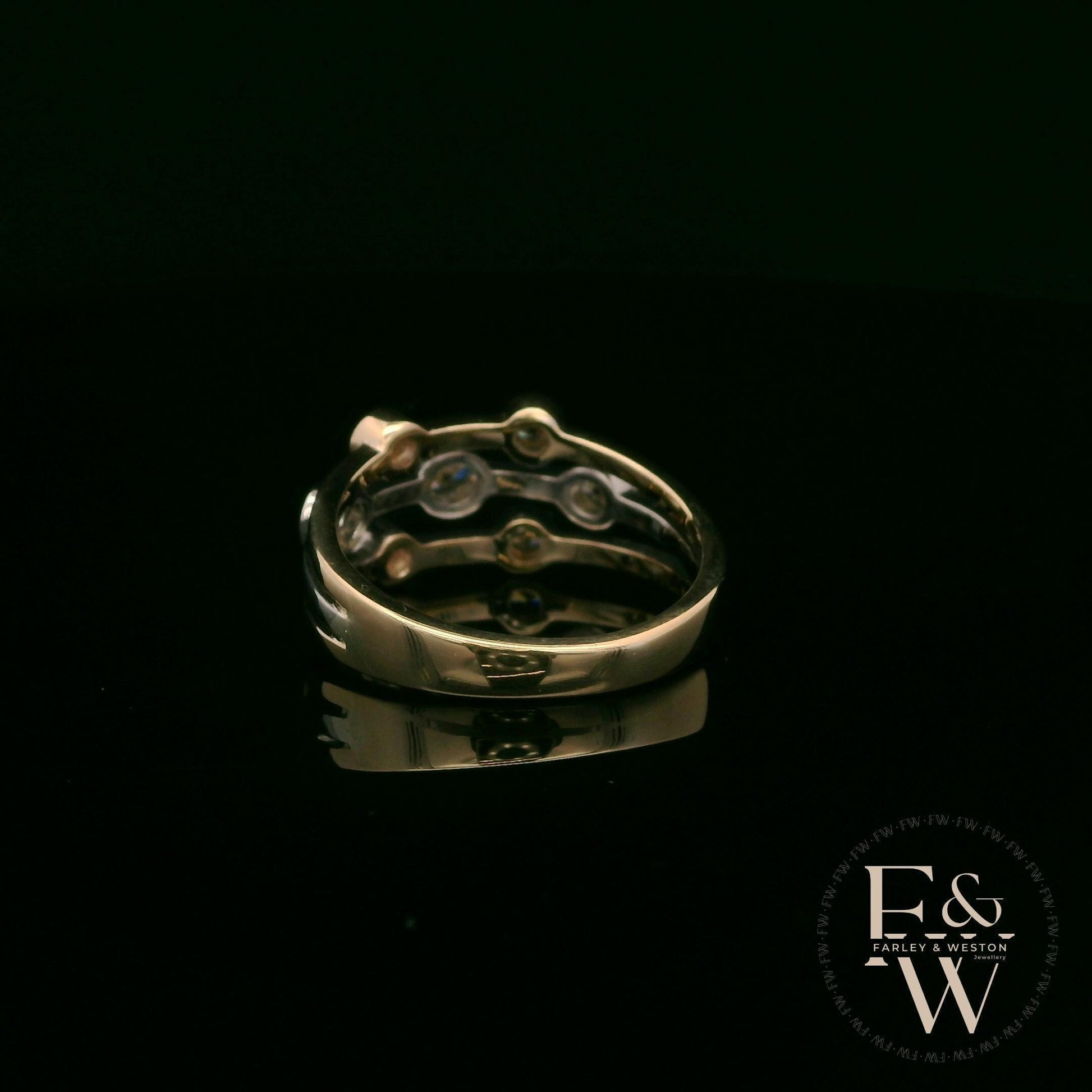 Lab Grown Diamond 9ct Yellow and White Gold Raindance Ring