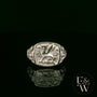 Large Sterling Silver Welsh Dragon Signet Ring