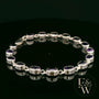 Sterling Silver Oval Amethyst Bracelet
