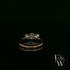 9ct Rose Gold & Three Stone Moissanite Ring