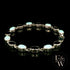 Sterling Silver Oval Cultured Opal and Garnet Bracelet