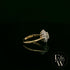 18ct White & Yellow Gold Round-Cut Floral Design Diamond Ring
