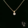 9ct Yellow Gold & Solitaire Moissanite Pendant