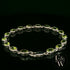 Sterling Silver Chain Bracelet with Cabochon Peridot Gemstones