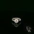 Silver Solitaire Round-Cut White Moissanite Diamond Ring