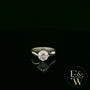 Silver Solitaire Round-Cut White Moissanite Diamond Ring
