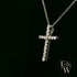 Sterling Silver White Moissanite Cross Pendant