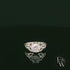 Celtic Patterned Sterling Silver White CZ Single Stone Ring