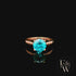 9ct Rose Gold 2ct Blue Topaz CZ Single Stone Ring