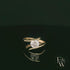 9ct Yellow Gold Tension Set Single Stone White Moissanite Ring