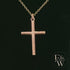 9ct Rose Gold Twisted-Cross Pendant