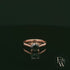 9ct Rose Gold Black CZ Solitaire Ring