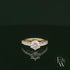 9ct Yellow Gold Solitaire White Moissanite with Stone Set Shoulders