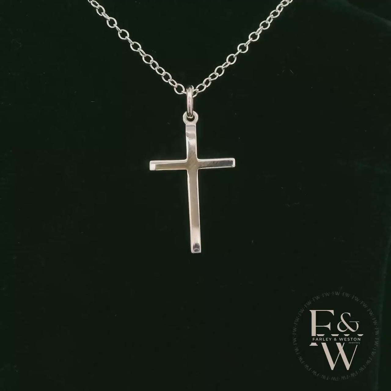 Sterling Silver Small Plain Cross Pendant