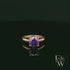 9ct Yellow Gold 2ct Amethyst Single Stone Ring