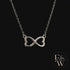 9ct White Gold Infinity Heart Charm Pendant
