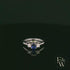 Lab-Grown Sapphire and Diamond 9ct White Gold Trilogy Ring