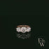 9ct Rose Gold & Three Stone Moissanite Ring