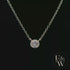 Sterling Silver Single Stone Moissanite Necklace