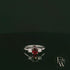 Lab-Grown Ruby and Diamond 9ct White Gold Trilogy Ring