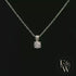 Sterling Silver Single Stone Moissanite Pendant