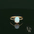 9ct Yellow Gold Cultured Opal Single Stone Ring