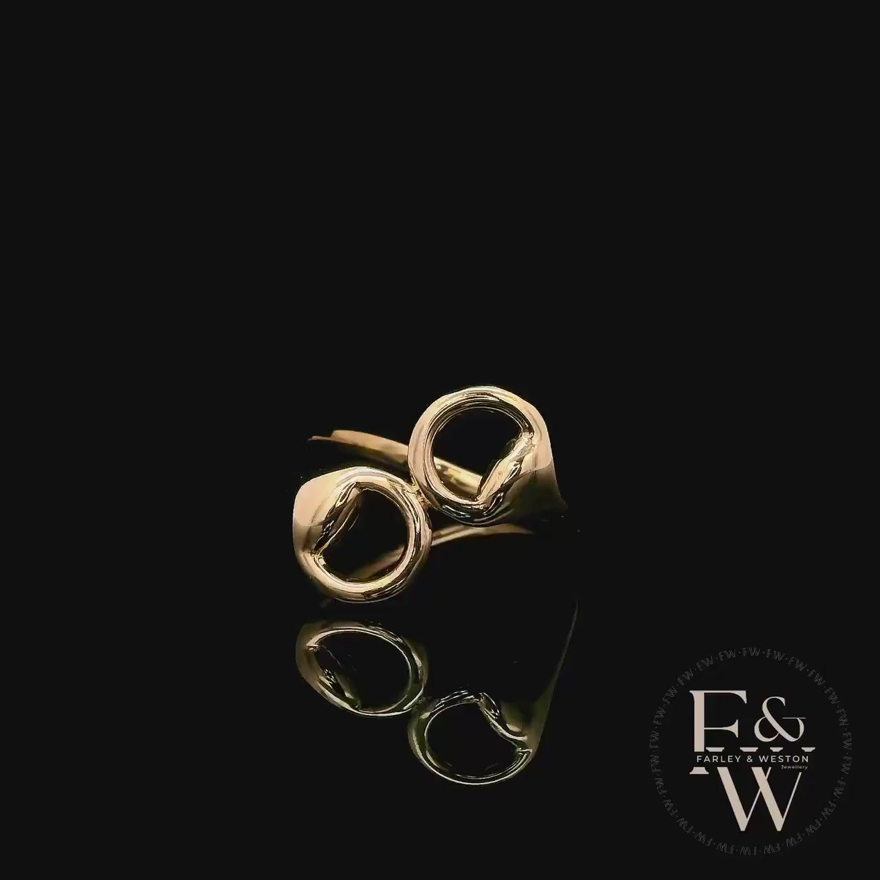 9ct Yellow Gold Horse Shoe Design Ring